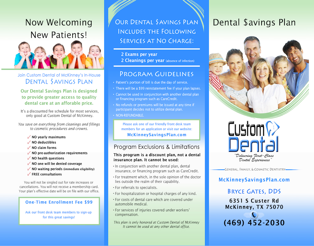 VIP Savings Plan - Custom Dental of McKinney | McKinney TX